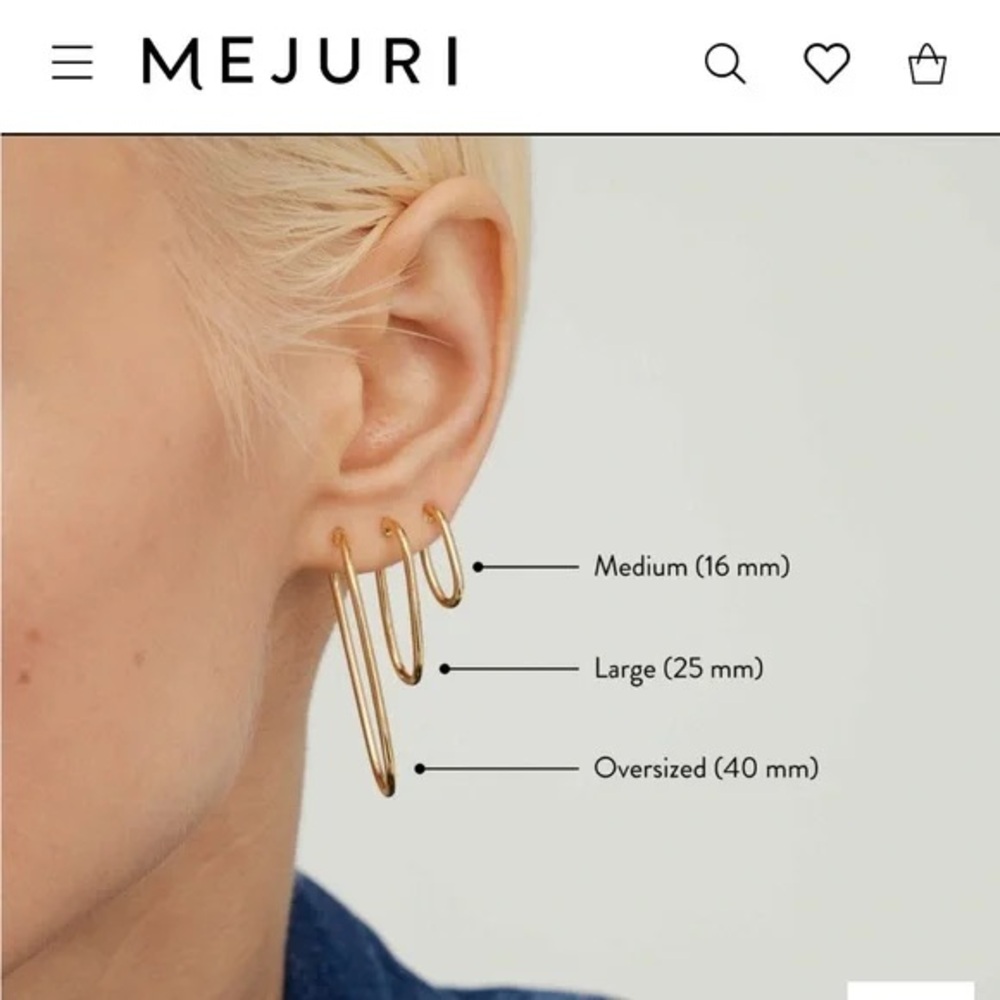 MEJURI Medium Paperclip Hoop Earrings